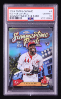 Elly De La Cruz 2024 Topps Chrome Summertime in the Park #SITP4 RC (PSA 10) at PristineAuction.com