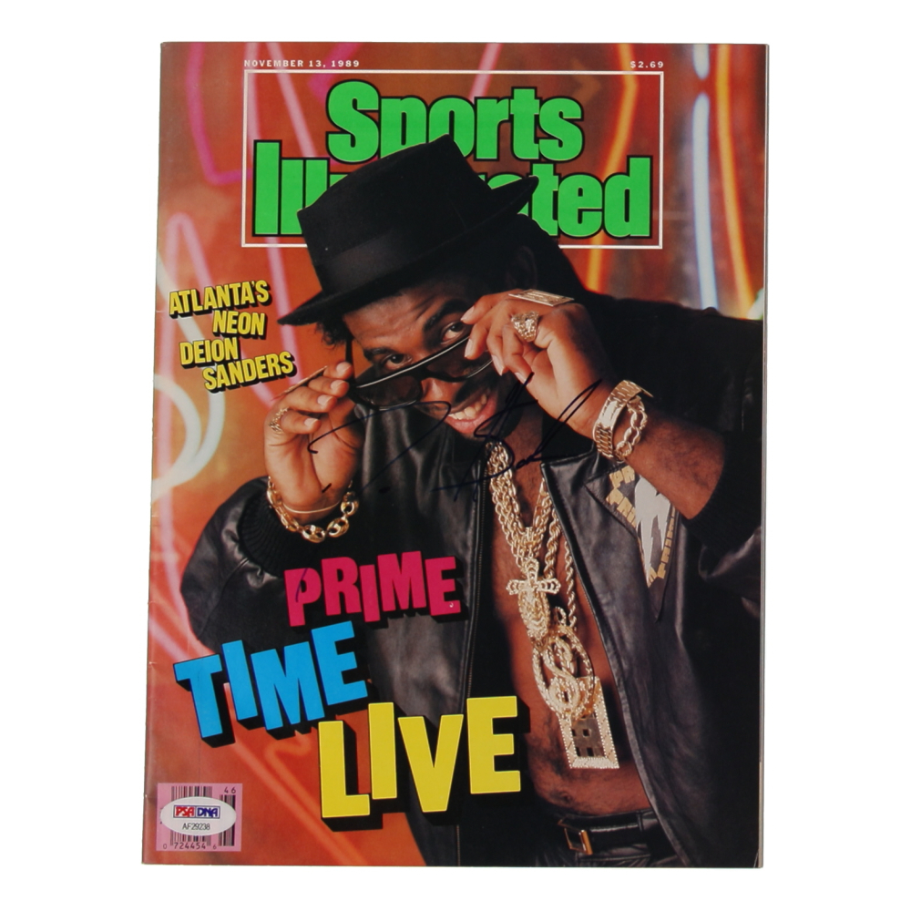Deion Sanders Signed 1989 "Sports Illustrated" Magazine (PSA) at PristineAuction.com