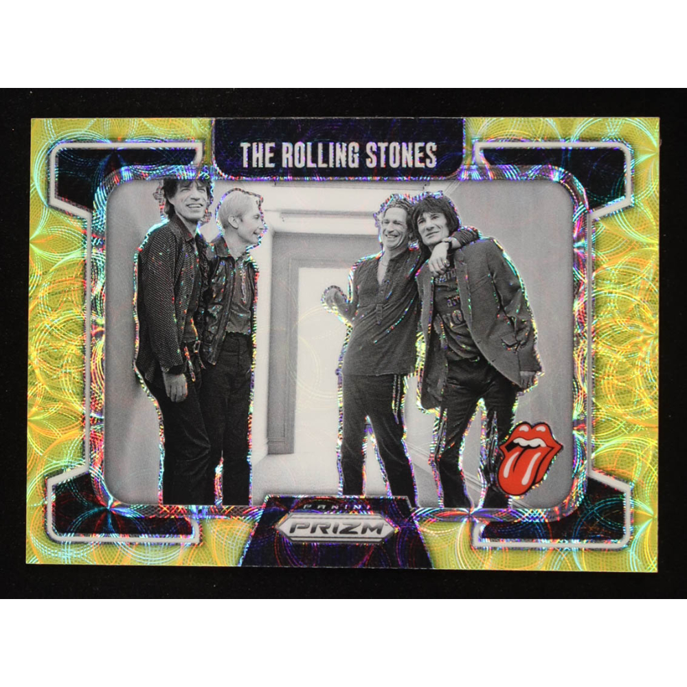 The Rolling Stones 2025 Panini Prizm The Rolling Stones Prizms Yellow Scope #54 #179/199 at PristineAuction.com