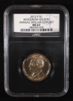 2013-P U.S. Presidential $1, Annual Dollar Coin Set - Woodrow Wilson 28th President (NGC MS67) at PristineAuction.com