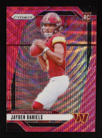 Jayden Daniels 2024 Panini Prizm Prizms Pink Wave #347 RC at PristineAuction.com