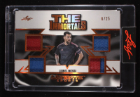Lionel Messi 2024 Leaf Ultimate Sports The Immortals Game-Used Memorabilia Spectrum Bronze #I13 #6/25 at PristineAuction.com