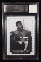 Cassius Clay Jr. 2021 Topps Muhammad Ali The People's Champ #7 / Pre-Fight Mind Games vs. Liston With Used Training Robe Swatch (BGS 9) at PristineAuction.com