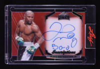Floyd Mayweather Jr. 2024 Leaf Metal Inscriptions Prismatic Red #MIFM1 #97/100 at PristineAuction.com