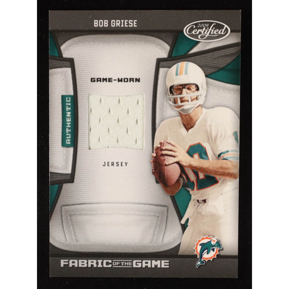 Bob Griese 2009 Certified Fabric of the Game #17 #06/99 at PristineAuction.com