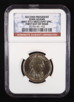 2007-D U.S. Presidential $1 Coin, First Day of Issue - John Adams 2nd President (NGC BRILLIANT UNCIRCULATED) at PristineAuction.com