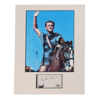Kirk Douglas Signed "Spartacus" 11x14 Custom Matted Cut Display (PSA) at PristineAuction.com