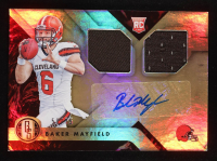 Baker Mayfield 2018 Panini Gold Standard #241 Jersey Autograph #58/75 RC at PristineAuction.com
