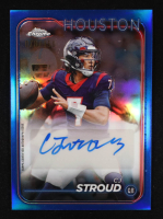 CJ Stroud 2024 Topps Chrome Autographs Blue Refractors #BACST #078/150 at PristineAuction.com