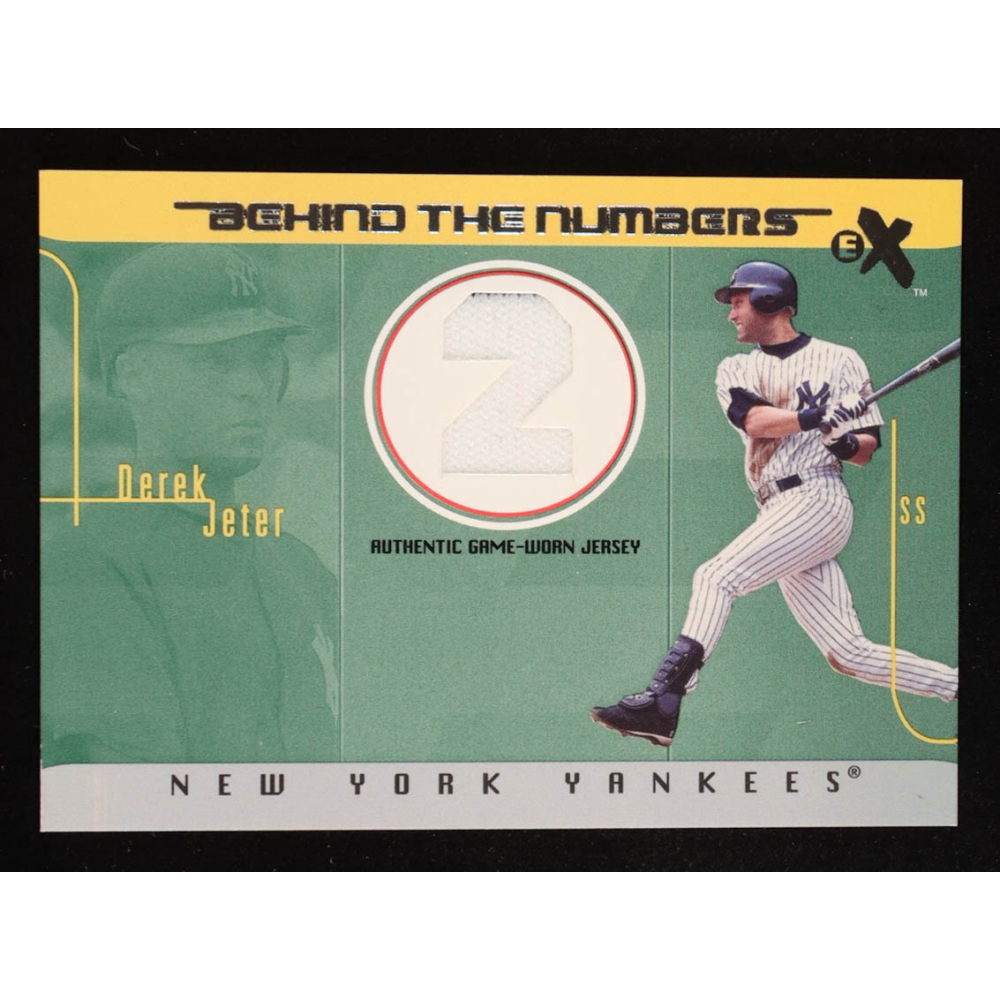 Derek Jeter 2003 E-X Behind the Numbers Game Jersey 500 #DJ #170/500 at PristineAuction.com