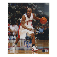 Chauncey Billups Signed Pistons 8x10 Photo (Beckett) at PristineAuction.com