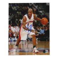 Chauncey Billups Signed Pistons 8x10 Photo (Beckett) at PristineAuction.com