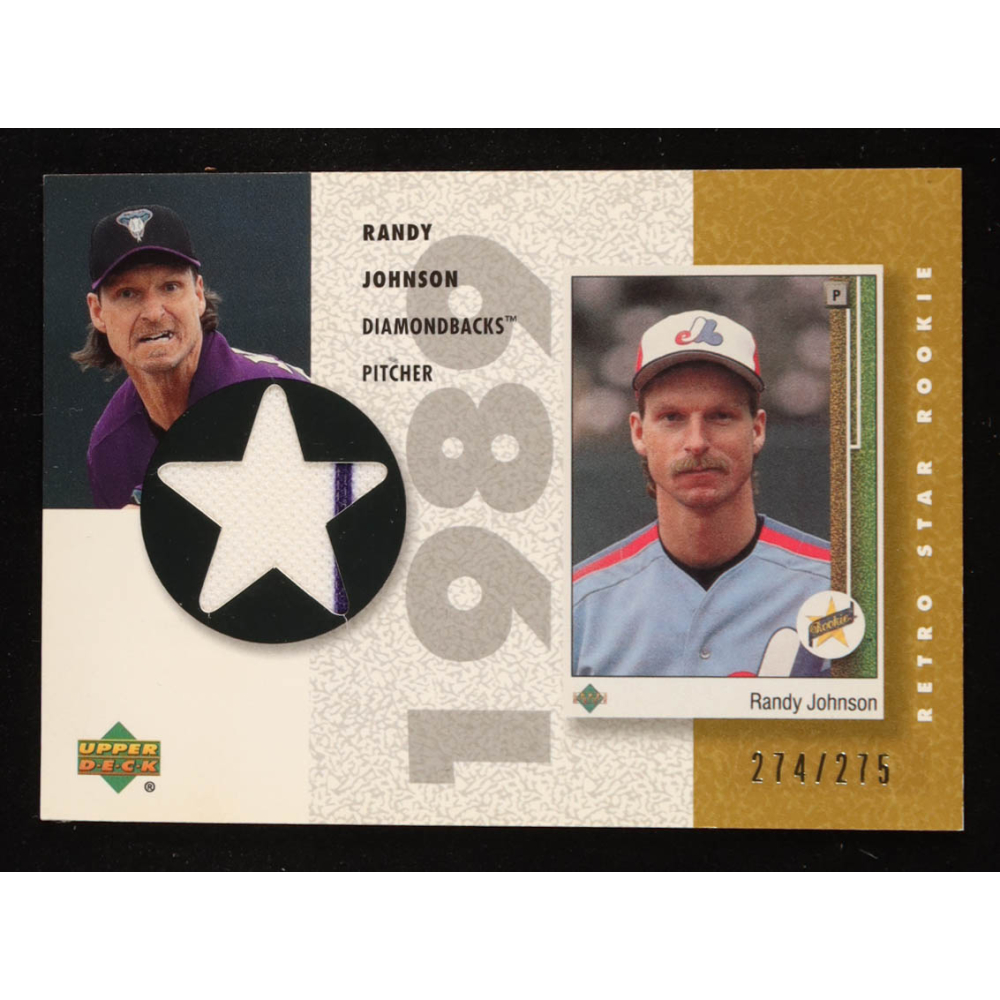 Randy Johnson 2002 UD Authentics Retro Star Rookie Jerseys Gold #SRRJ #274/275 at PristineAuction.com