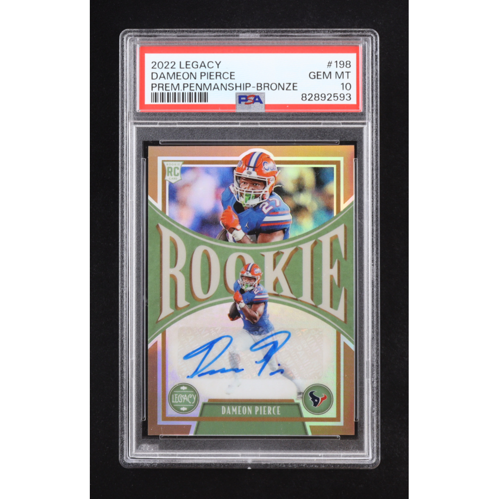 Dameon Pierce 2022 Panini Legacy Premium Edition Bronze #198 #057/100 RC (PSA 10) at PristineAuction.com