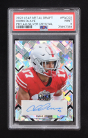 Chris Olave 2022 Leaf Metal Draft Portraits Autographs Crystal Silver #PACO2 RC #6/25 (PSA 9) at PristineAuction.com