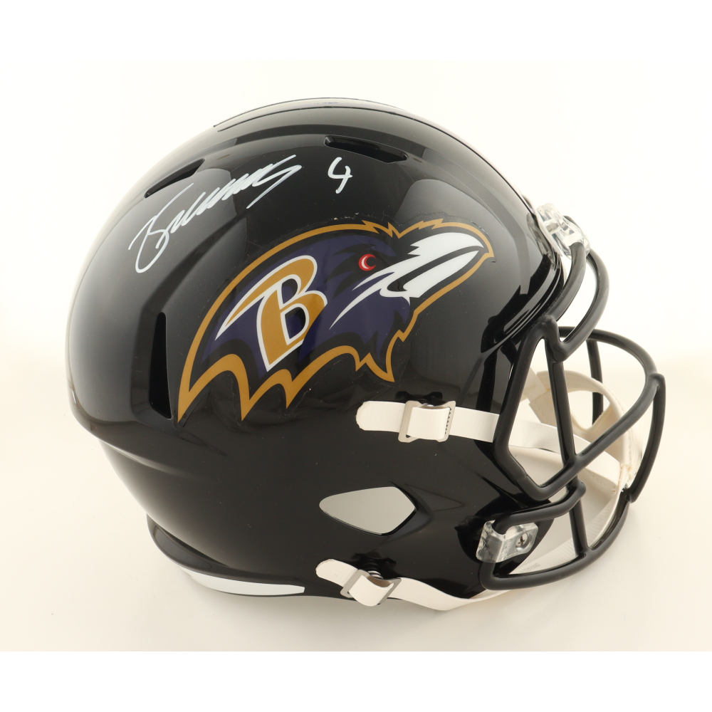 Zay Flowers Signed Ravens Full-Size Speed Helmet (Beckett) at PristineAuction.com