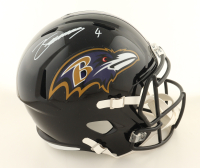 Zay Flowers Signed Ravens Full-Size Speed Helmet (Beckett) at PristineAuction.com
