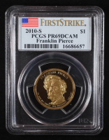 2010-S U.S. Presidential Proof $1 Coin, First Strike - Franklin Pierce 14th President (PCGS PR69DCAM) at PristineAuction.com