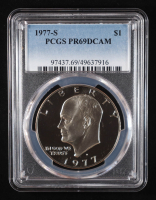 1977-S Eisenhower Silver Dollar - Deep Cameo Proof (PCGS PR69DCAM) at PristineAuction.com