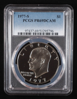 1977-S Eisenhower Silver Dollar - Deep Cameo Proof (PCGS PR69DCAM) at PristineAuction.com
