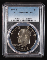 1977-S Eisenhower Silver Dollar - Deep Cameo Proof (PCGS PR69DCAM) at PristineAuction.com