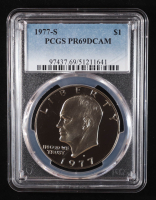 1977-S Eisenhower Silver Dollar - Deep Cameo Proof (PCGS PR69DCAM) at PristineAuction.com
