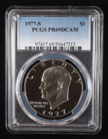1977-S Eisenhower Silver Dollar - Deep Cameo Proof (PCGS PR69DCAM) at PristineAuction.com