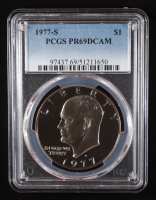 1977-S Eisenhower Silver Dollar - Deep Cameo Proof (PCGS PR69DCAM) at PristineAuction.com