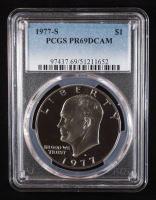 1977-S Eisenhower Silver Dollar - Deep Cameo Proof (PCGS PR69DCAM) at PristineAuction.com