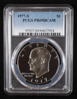 1977-S Eisenhower Silver Dollar - Deep Cameo Proof (PCGS PR69DCAM) at PristineAuction.com
