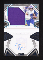 Justin Jefferson 2020 Panini Playbook Platinum #214 JSY AU RC #26/49 at PristineAuction.com