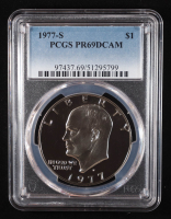 1977-S Eisenhower Silver Dollar - Deep Cameo Proof (PCGS PR69DCAM) at PristineAuction.com