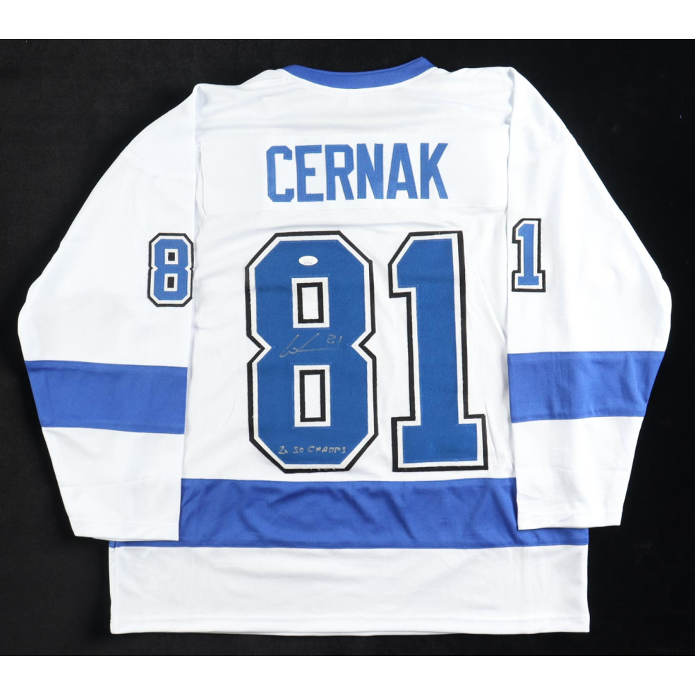 Erik Cernak Signed Jersey Inscribed "2x SC Champs" (JSA) at PristineAuction.com