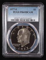 1977-S Eisenhower Silver Dollar - Deep Cameo Proof (PCGS PR69DCAM) at PristineAuction.com