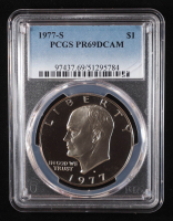 1977-S Eisenhower Silver Dollar - Deep Cameo Proof (PCGS PR69DCAM) at PristineAuction.com