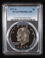 1977-S Eisenhower Silver Dollar - Deep Cameo Proof (PCGS PR69DCAM) at PristineAuction.com