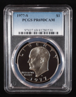 1977-S Eisenhower Silver Dollar - Deep Cameo Proof (PCGS PR69DCAM) at PristineAuction.com