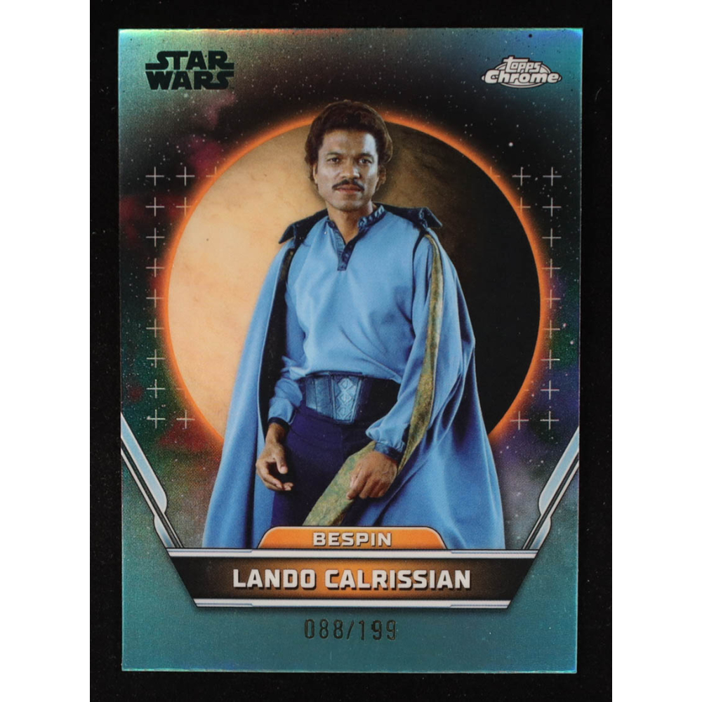 Lando Calrissian 2023 Topps Chrome Star Wars Aqua Refractors #75 #088/199 at PristineAuction.com