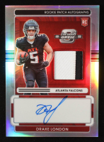 Drake London 2022 Panini Contenders Optic Rookie Patch Autographs #4 #30/60 RC at PristineAuction.com