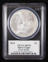 2013 American Silver Eagle, First Strike - John Mercanti Signature (PCGS MS70) at PristineAuction.com