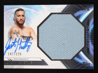 Justin Gaethje 2024 Topps UFC Knockout Autographed Jumbo Fight Mat Relics #AJFMJG #147/199 at PristineAuction.com