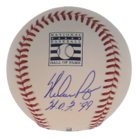 Nolan Ryan Signed OML Hall of Fame Logo Baseball Inscribed "H.O.F. '99" (MLB & Fanatics) at PristineAuction.com