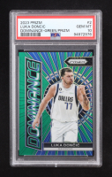 Luka Doncic 2023-24 Panini Prizm Dominance Prizms Green #2 (PSA 10) at PristineAuction.com