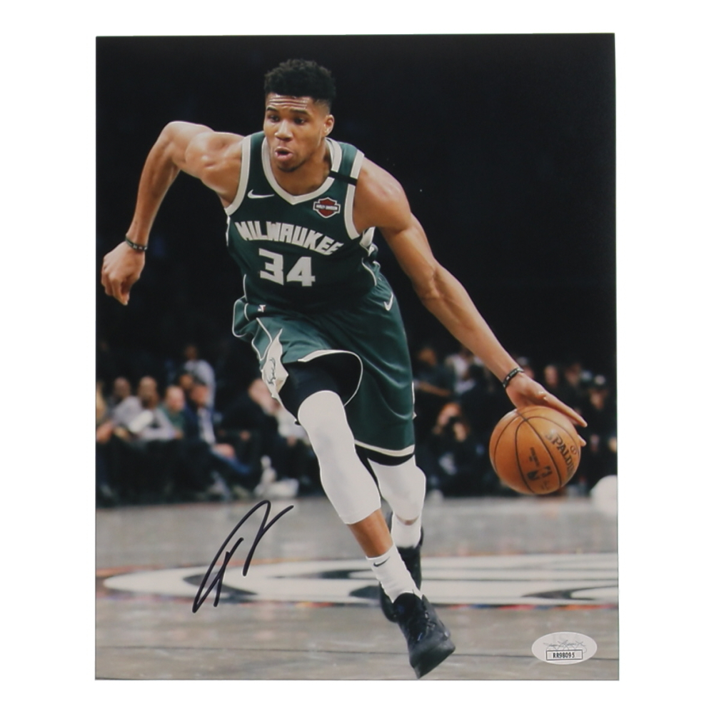 Giannis Antetokounmpo Signed Bucks 8x10 Photo (JSA) at PristineAuction.com