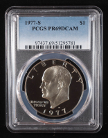 1977-S Eisenhower Silver Dollar - Deep Cameo Proof (PCGS PR69DCAM) at PristineAuction.com
