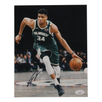 Giannis Antetokounmpo Signed Bucks 8x10 Photo (JSA) at PristineAuction.com