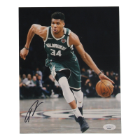 Giannis Antetokounmpo Signed Bucks 8x10 Photo (JSA) at PristineAuction.com