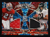 Andre Rison / Deion Sanders 2024 Panini Spectra Rivals Materials Neon Blue #6 #32/60 at PristineAuction.com
