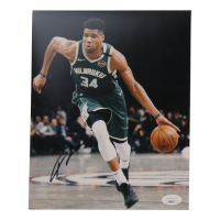 Giannis Antetokounmpo Signed Bucks 8x10 Photo (JSA) at PristineAuction.com