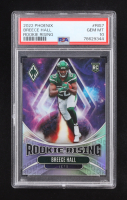 Breece Hall 2022 Panini Phoenix Rookie Rising #7 RC (PSA 10) at PristineAuction.com